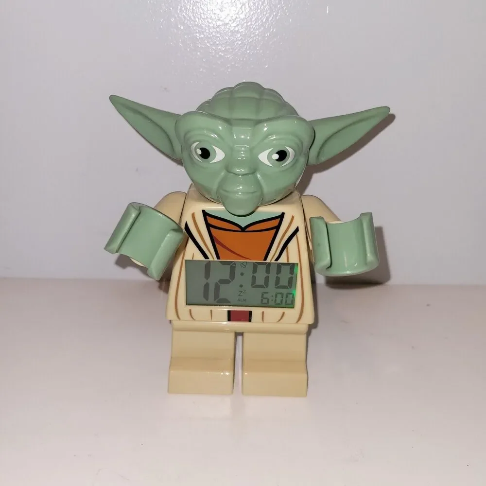Star Wars Lego Yoda Digital Alarm Clock - Tested & Working